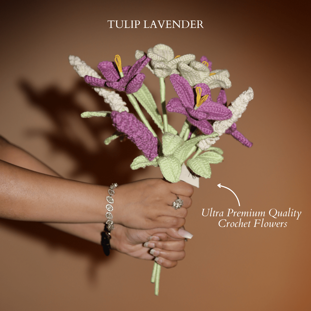 Tulip Lavender Crochet Bunch