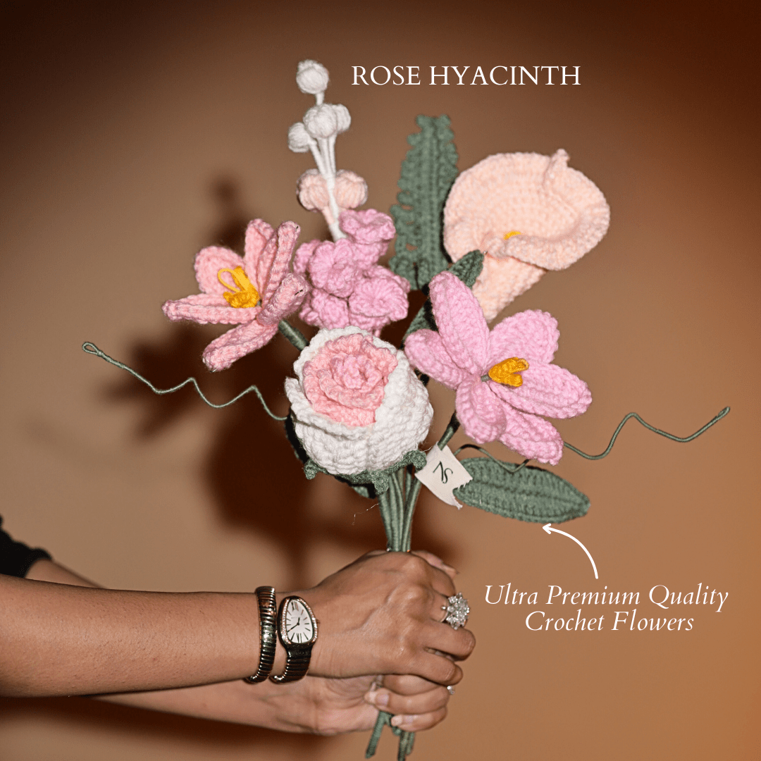 Rose Hyacinth Crochet Bunch