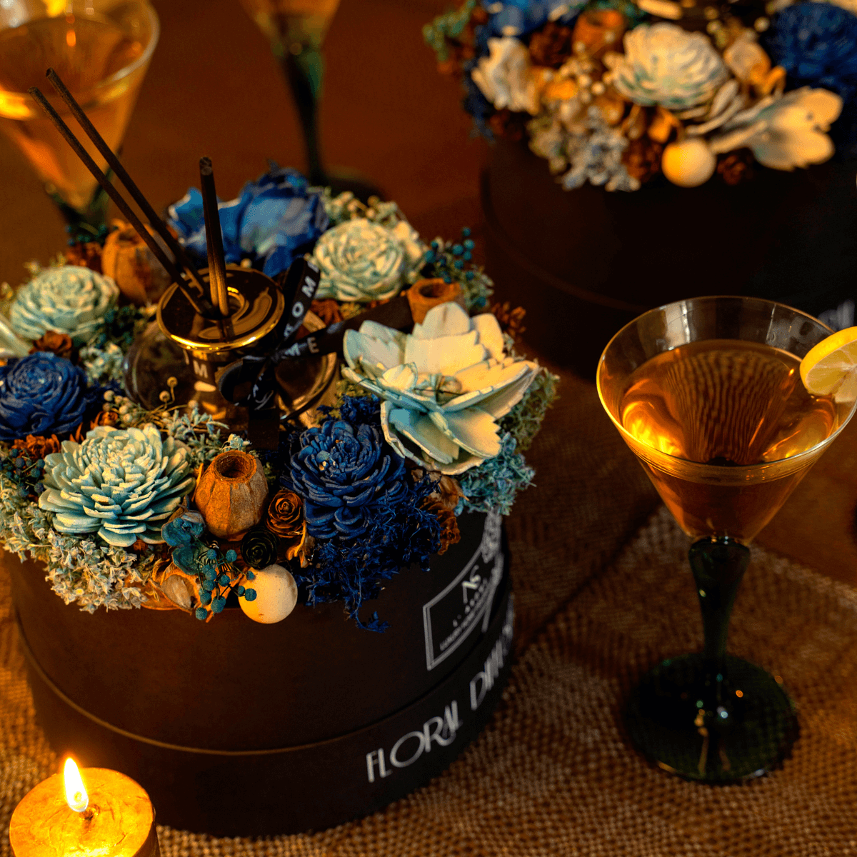 Blueberry Floral Diffuser Box